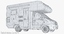 gazelle motorhome camper trailer 3d model