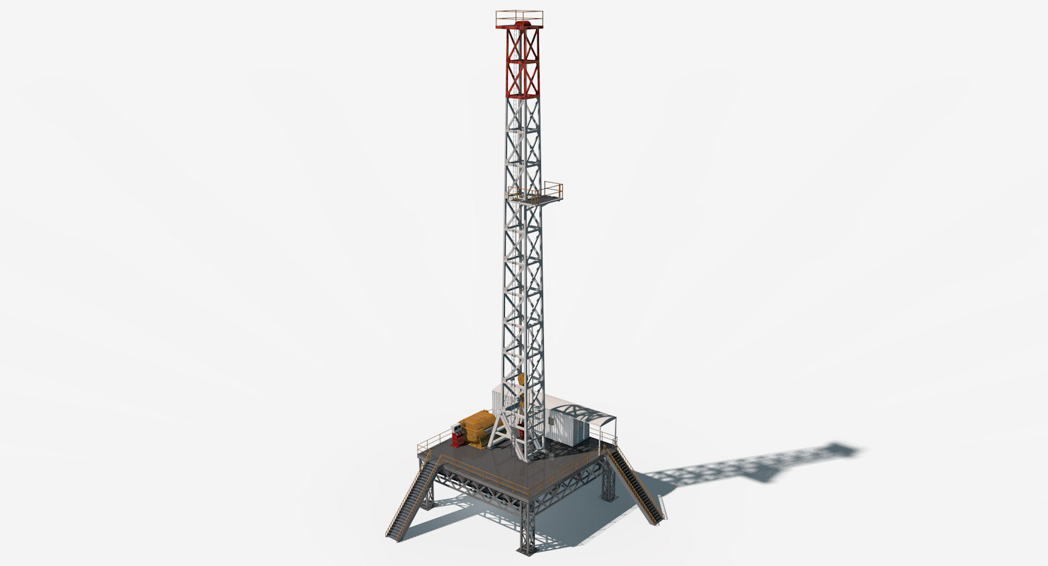 Oil Derrick 3d Obj