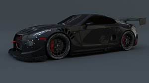 nissan skyline r35 3d model