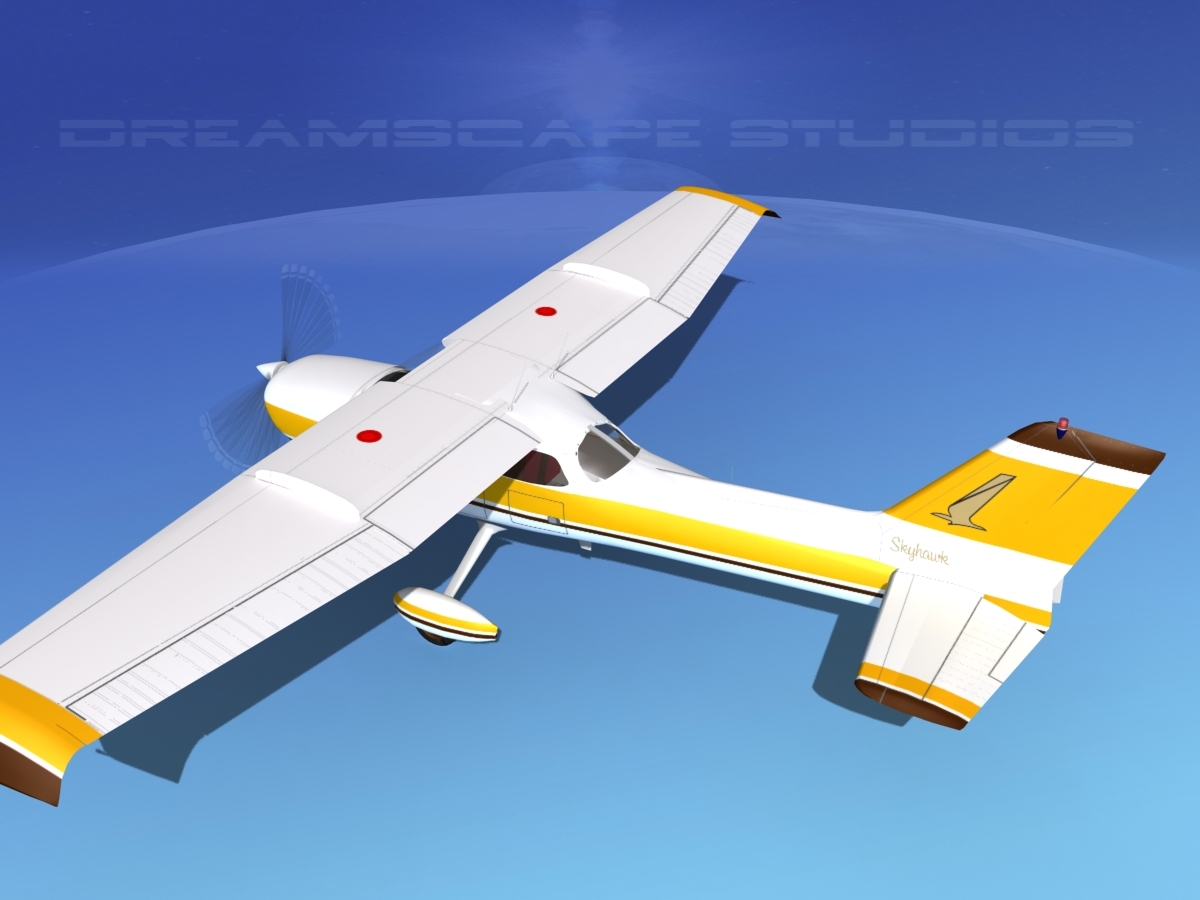 cessna 172 stol skyhawk 3d model