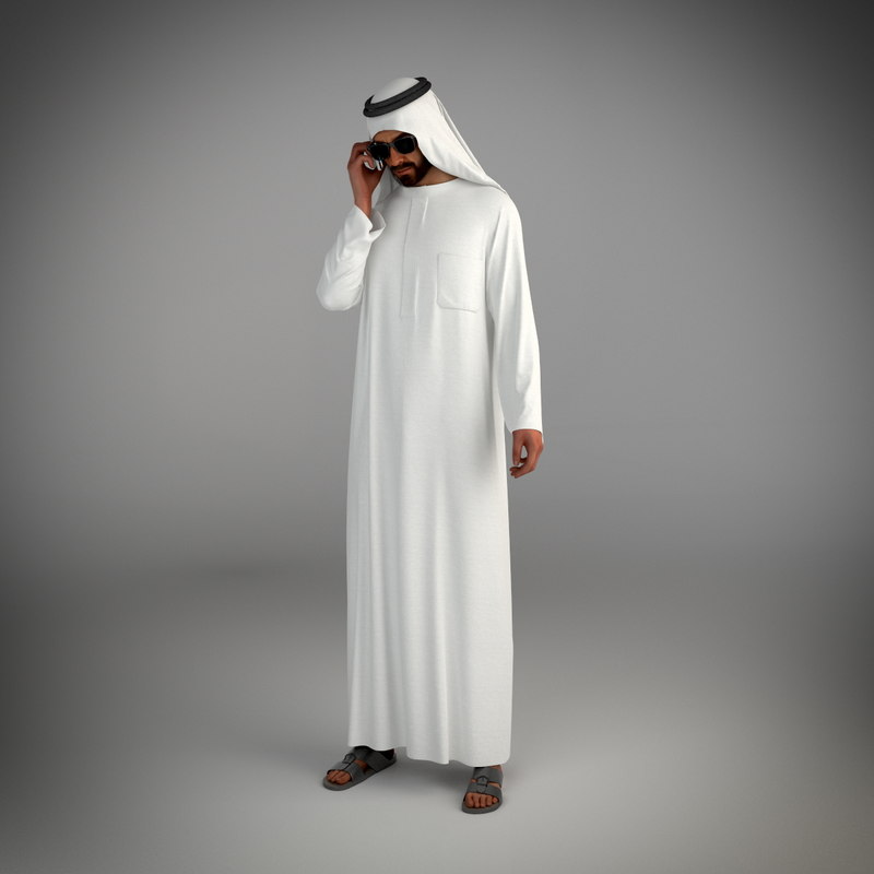 3d traditional arab man dubai