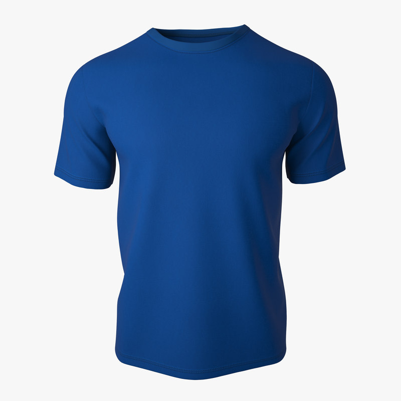 t shirt v2 blue 3d obj