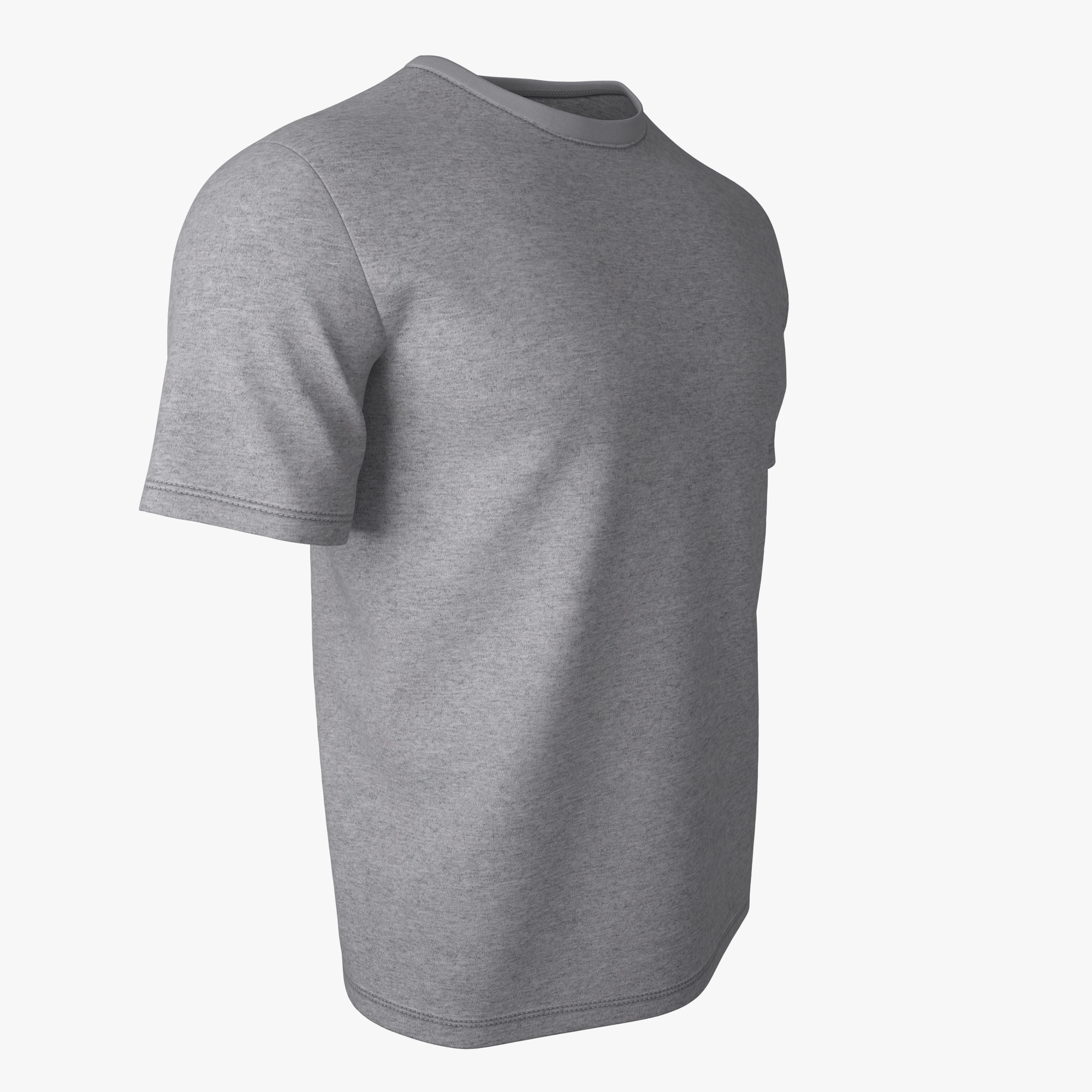 t shirt v2 grey 3d model