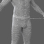 photorealistic male body realistic head model