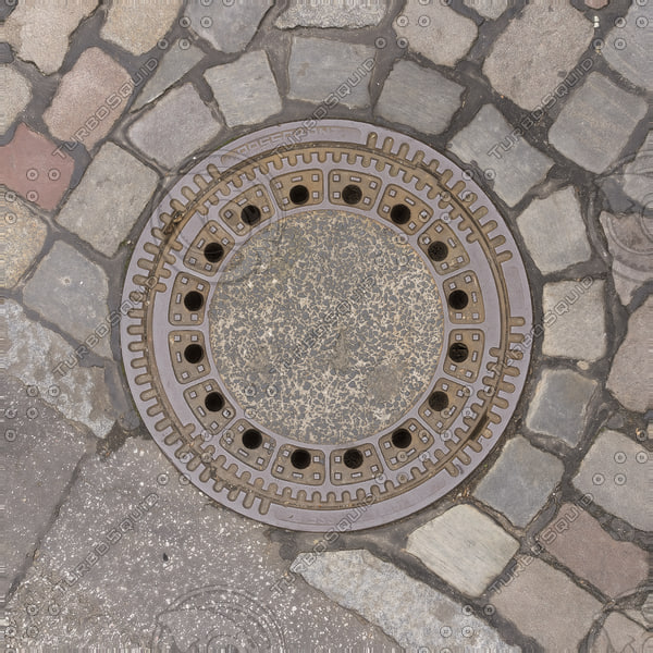 Texture JPEG manhole cover water
