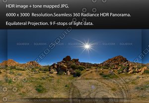 JOSHUA TREE ROCK FORMATIONS 2017 # 6 , 360 PANORAMA #572