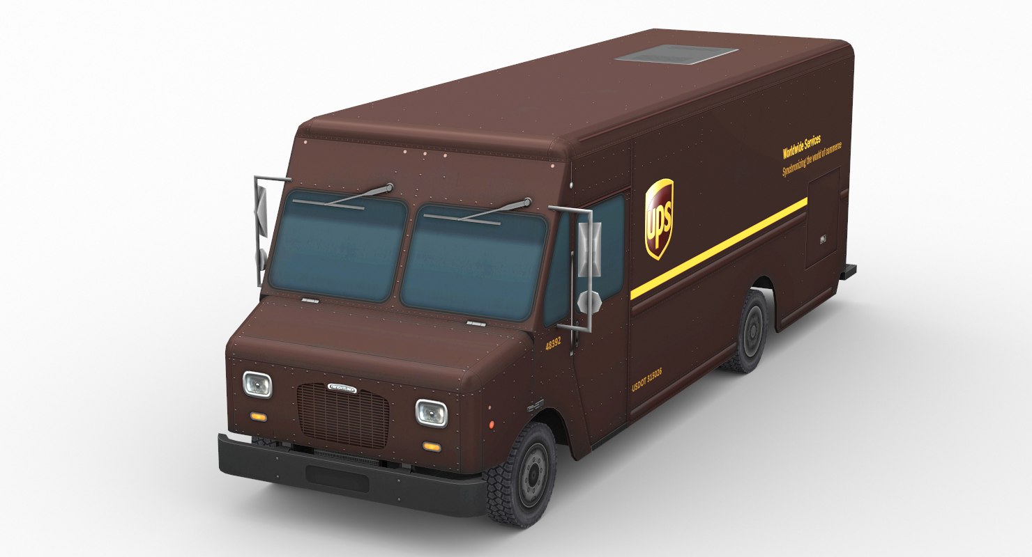 3D Ups Delivery Truck 1142568 TurboSquid.