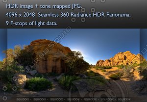 JOSHUA TREE SUNSET ROCK FORMATIONS 2010 # 3, 360 PANORAMA #83