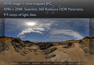 TIDAL POOLS AT PACIFIC OCEAN COAST # 2  , 360 PANORAMA #182
