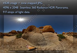 JOSHUA TREE ROCK FORMATIONS 2010 # 2 , 360 PANORAMA #346