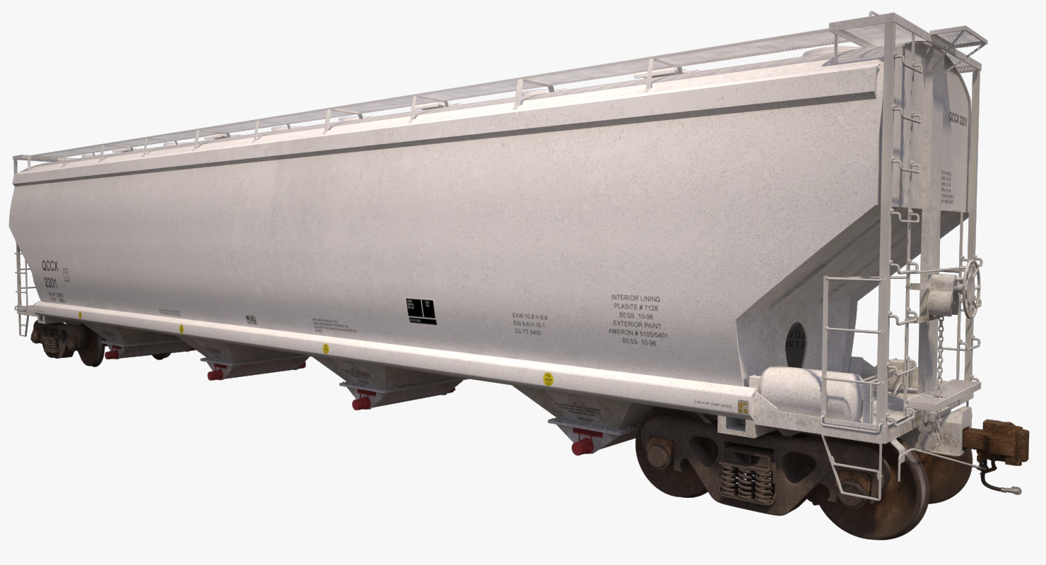 covered hopper c214 3d model