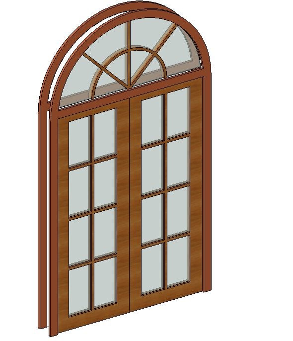 Building Revit Family Double Door Arch