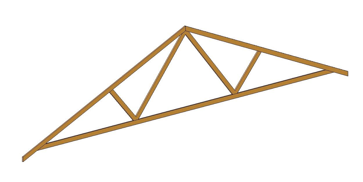 Building Revit Family Parametric Fink Truss