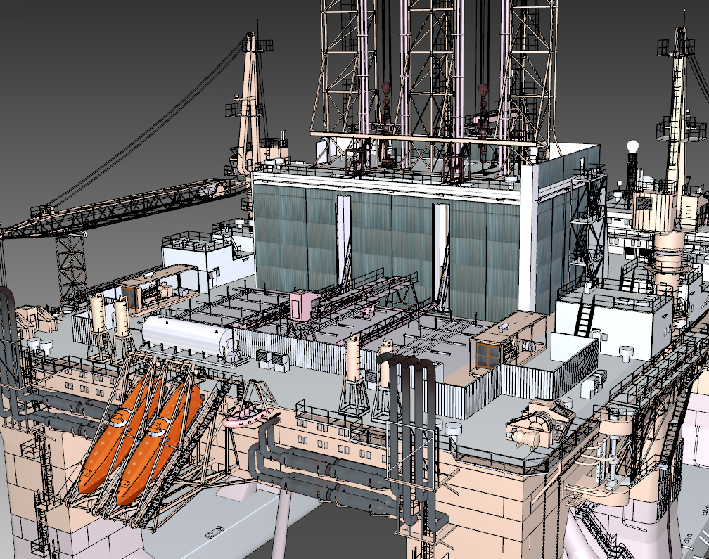 oil rig semi-submersible lwo