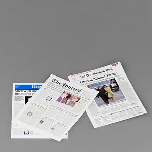 3d model newspaper