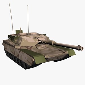3d model abrams tank