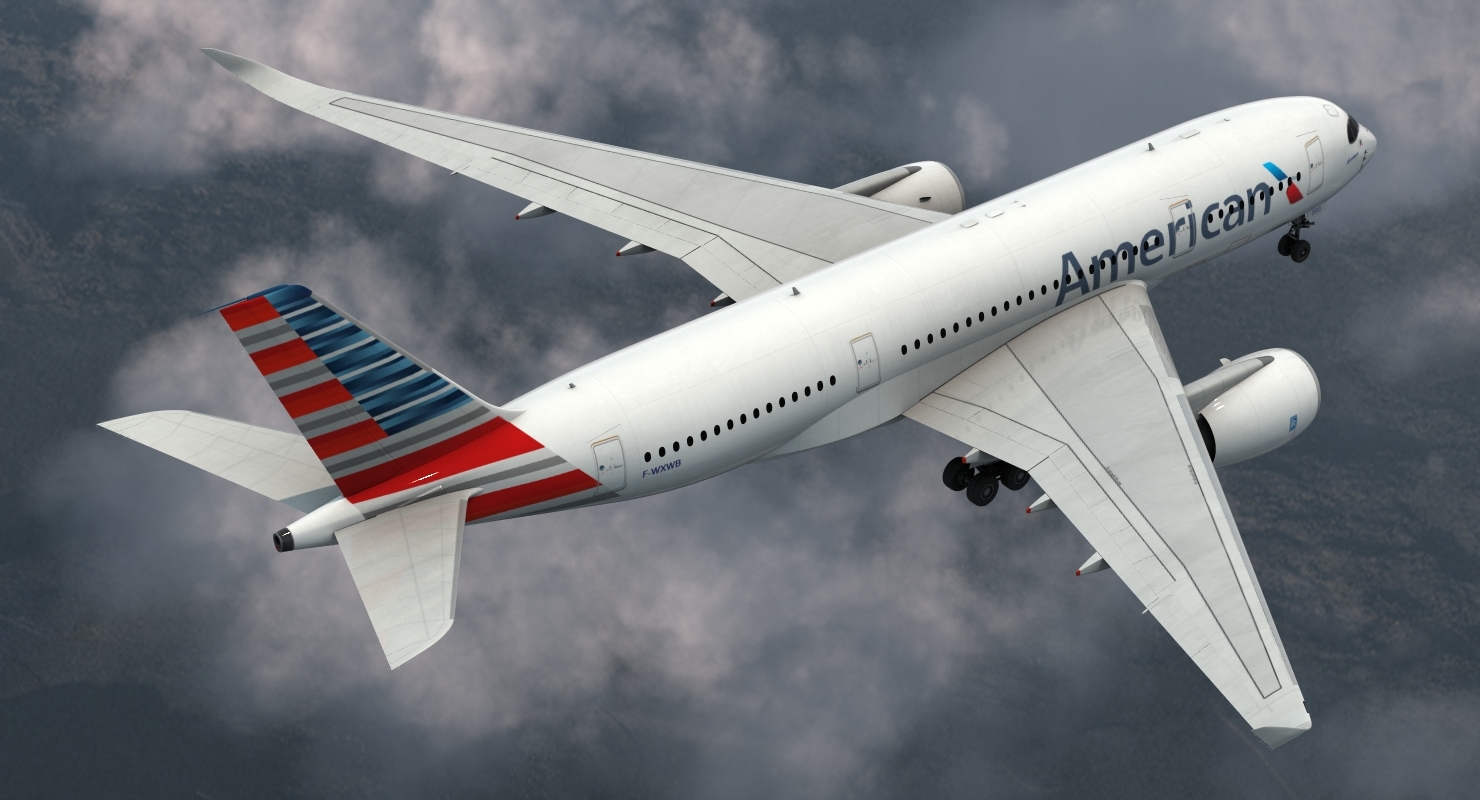 Airbus a350-800 american airlines 3D model | 1147325 | TurboSquid