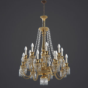 3d chandelier baccarat model