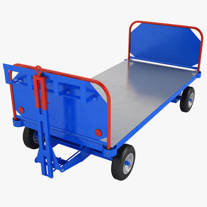 3D airport baggage cart model
