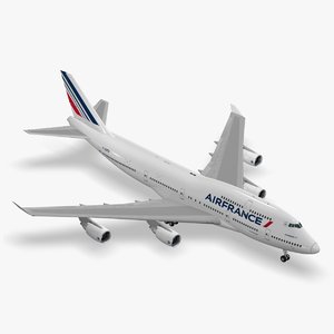 boeing 747-400 air france 3d model