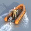 3D model rigid inflatable boat zodiac