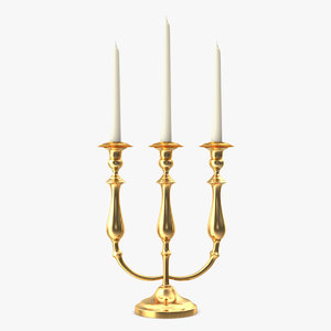 3d candlestick candle model
