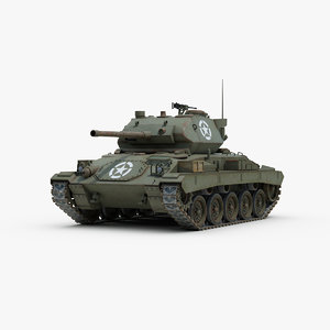 3d m24 chaffee light tank model