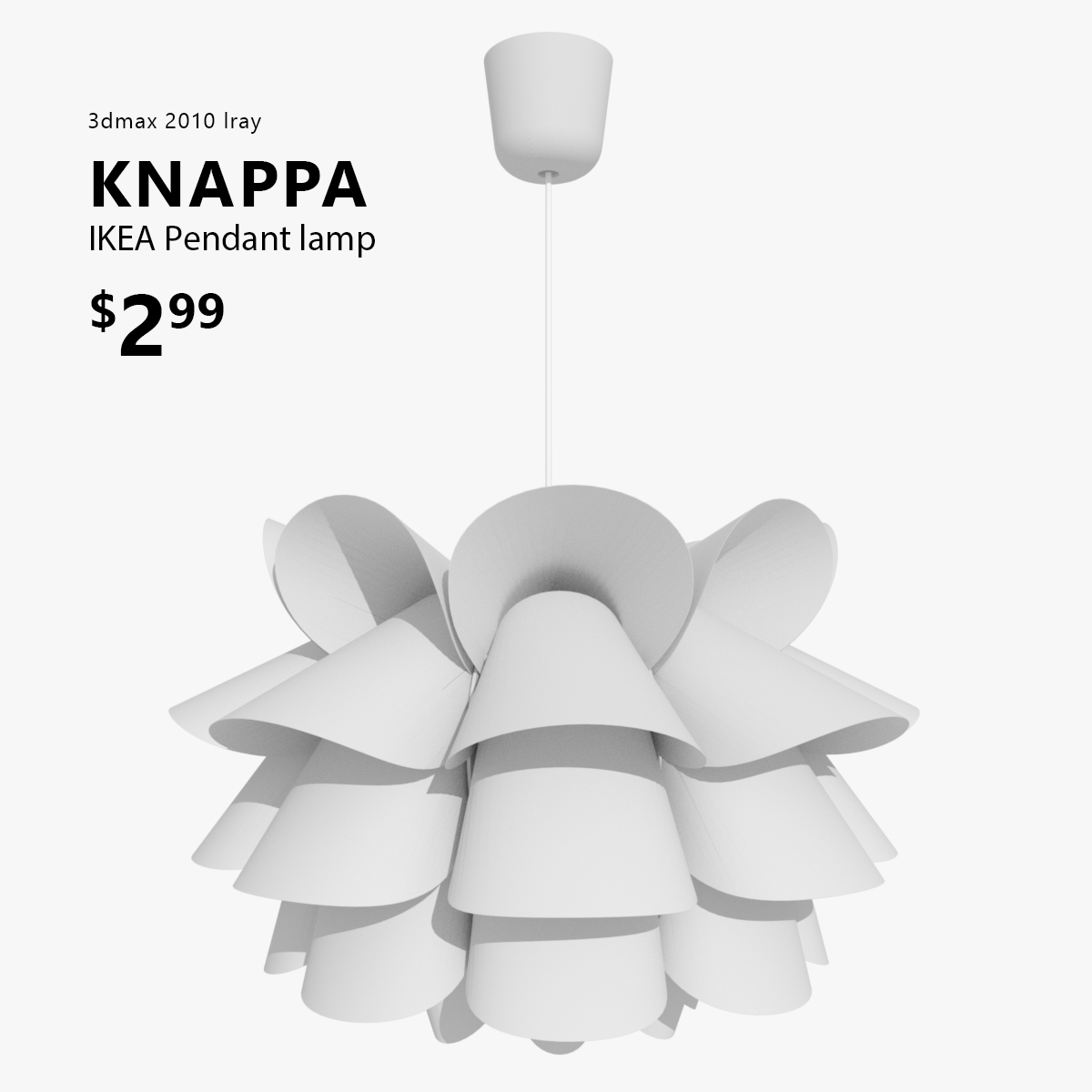 3d Model Knappa Lamp Ikea