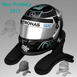 3d nico rosberg helmet 2015