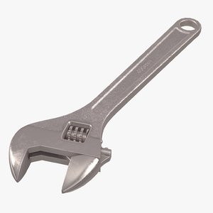 3d model of adjustable wrench