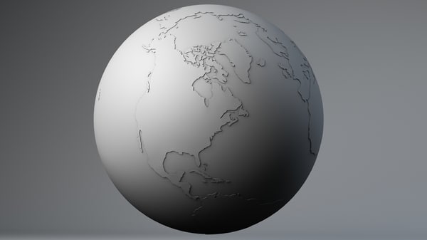 3d c4d earth water landmass