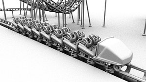 3d model roller coaster