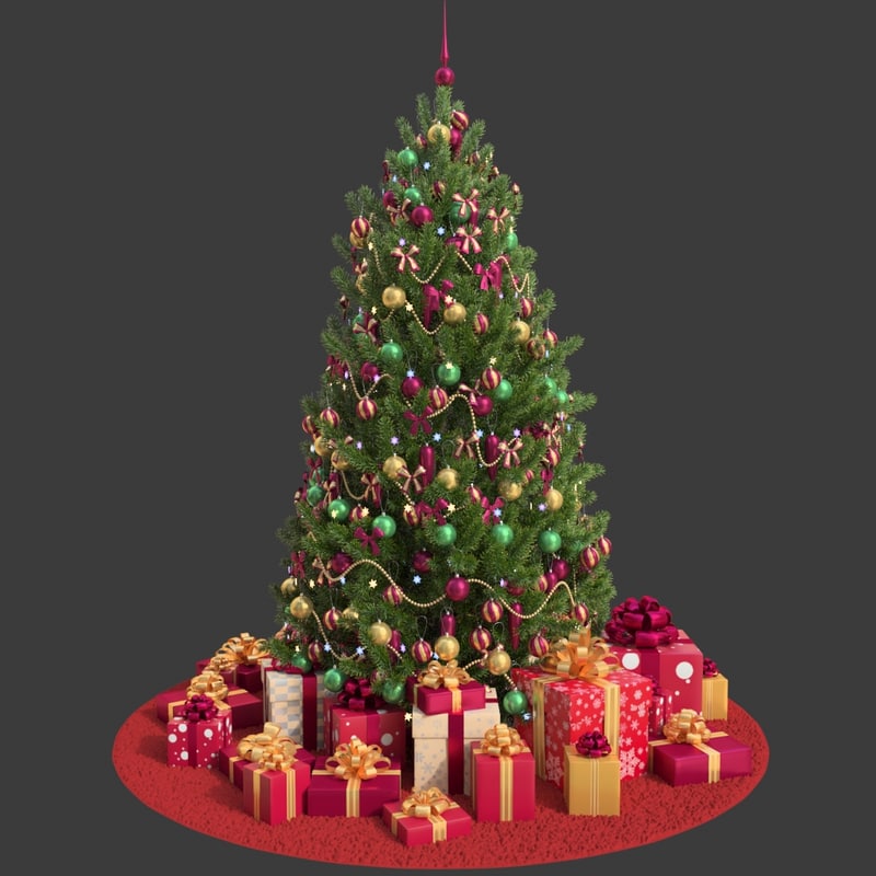 christmas tree 3d max