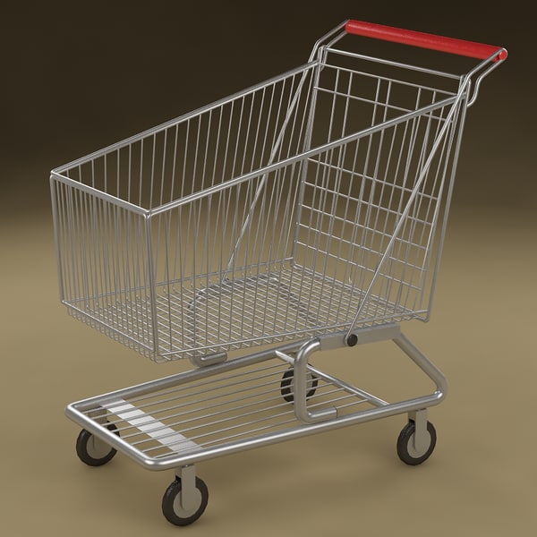 3d shopping cart model