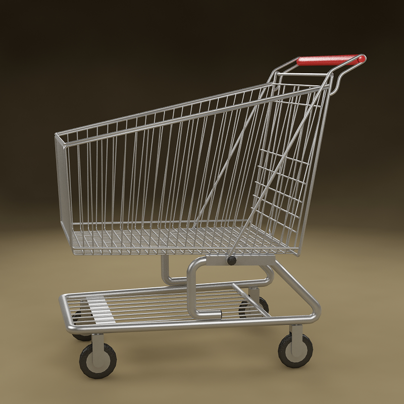 3d shopping cart model