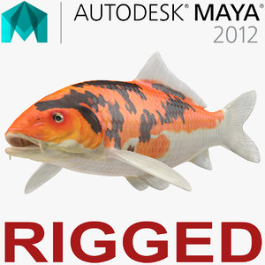 3D koi fish rigged