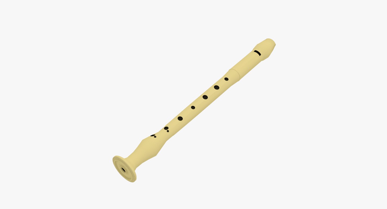 3d model flute recorder