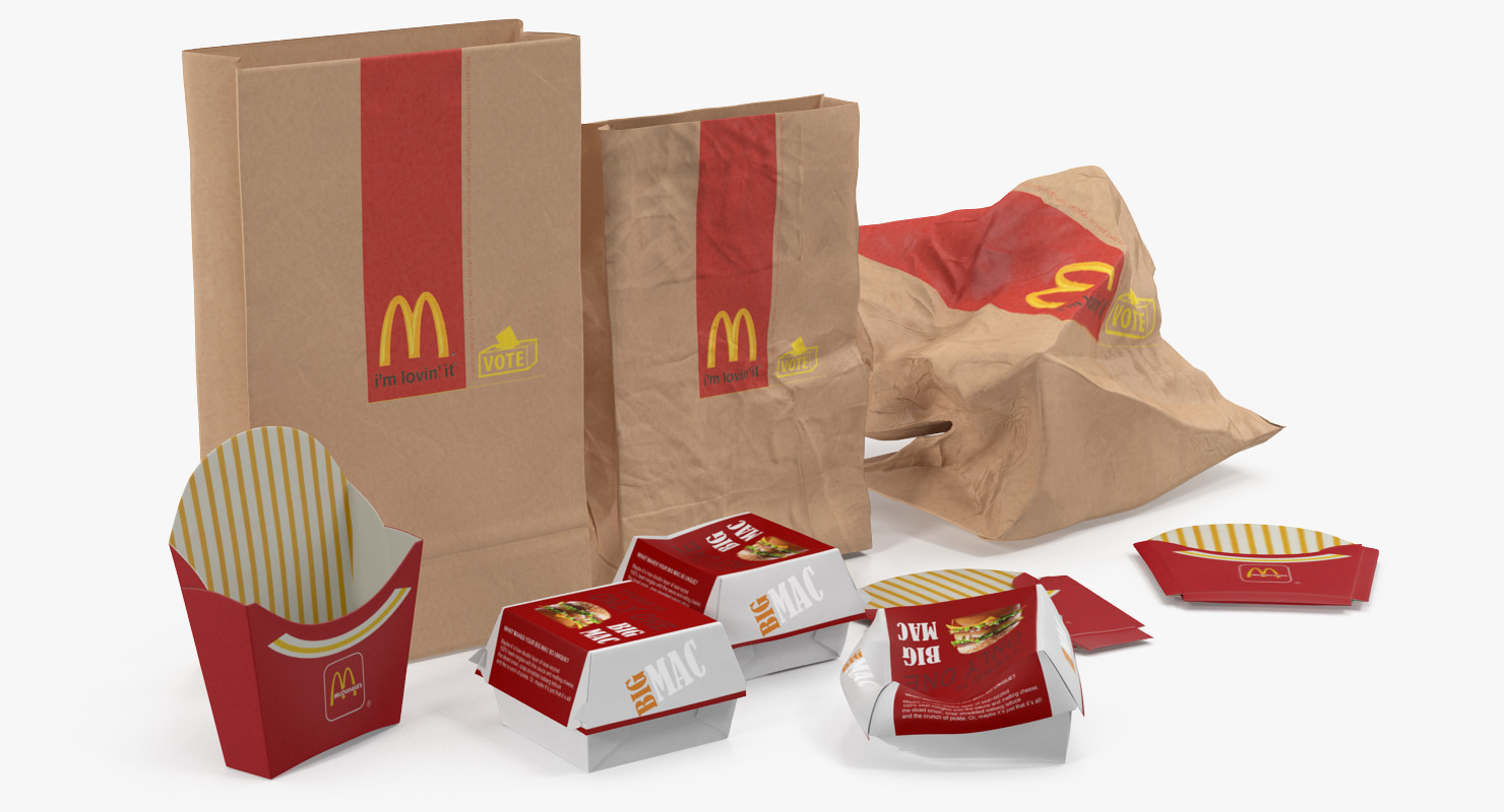 Mcdonalds Packaging 3d Model - Turbosquid 1154579