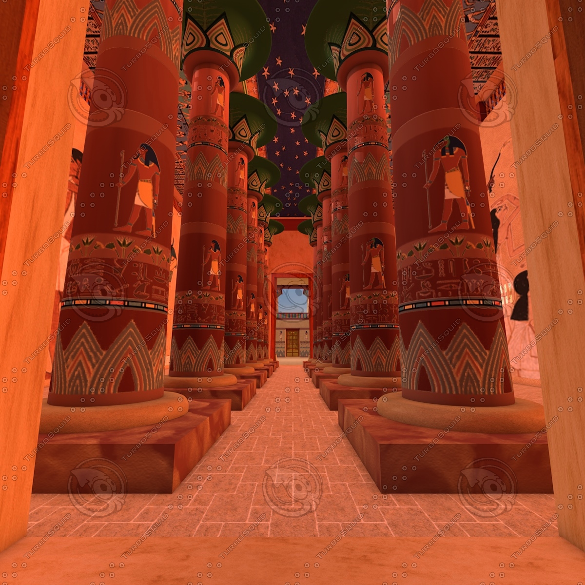 3d c4d luxor temple