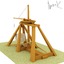 3d model of catapult leonardo da
