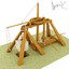 3d model of catapult leonardo da