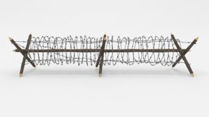 barbed wire obstacle 3D