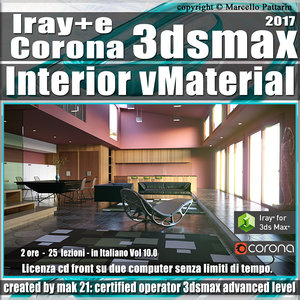 Iray + e Corona in 3dsmax 2017 Interior Vol 10 Cd Front