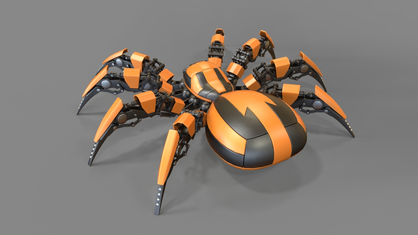 3d c4d robot spider