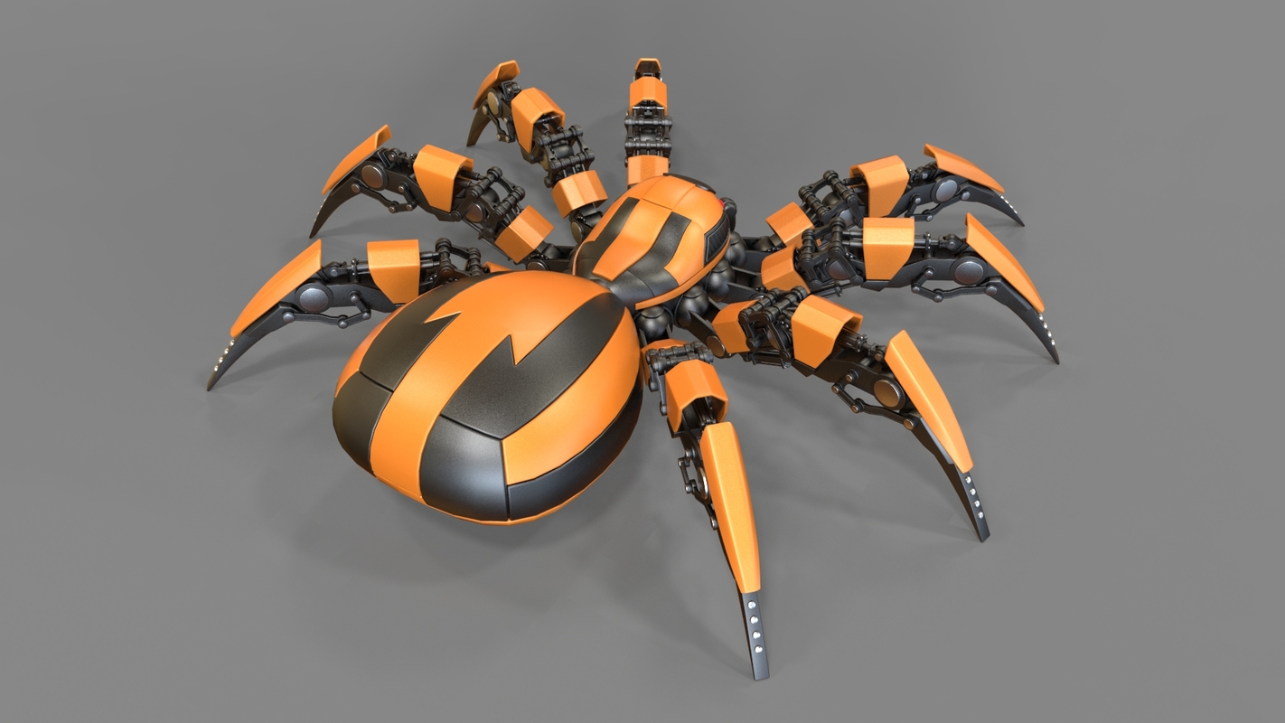 3d c4d robot spider