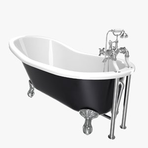 3d model of vintage bathtub kent
