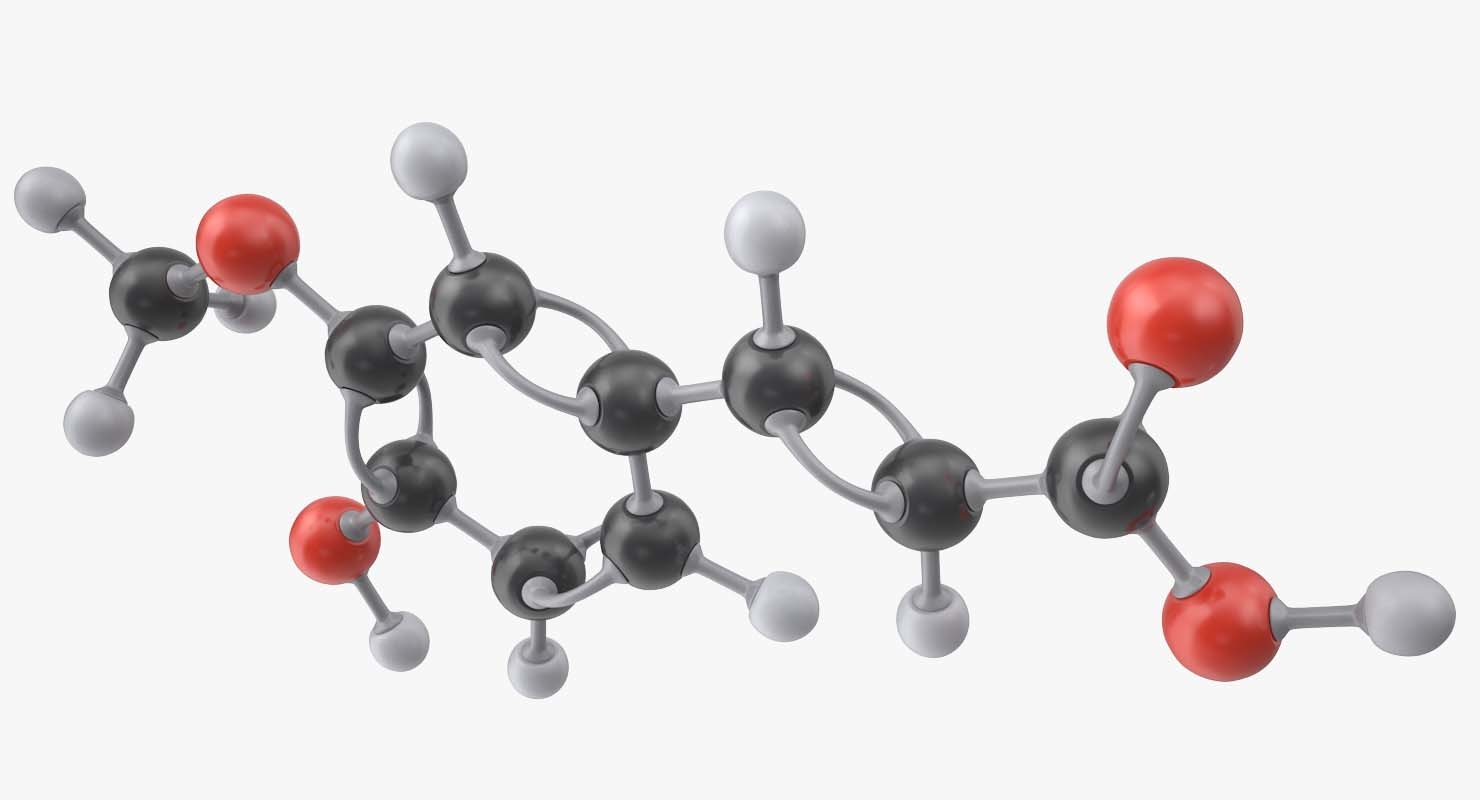 阿魏酸分子3d模型