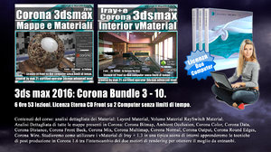 Corona in 3dsmax 2016 Bundle Vol 3.0 e 10.0 Cd Front