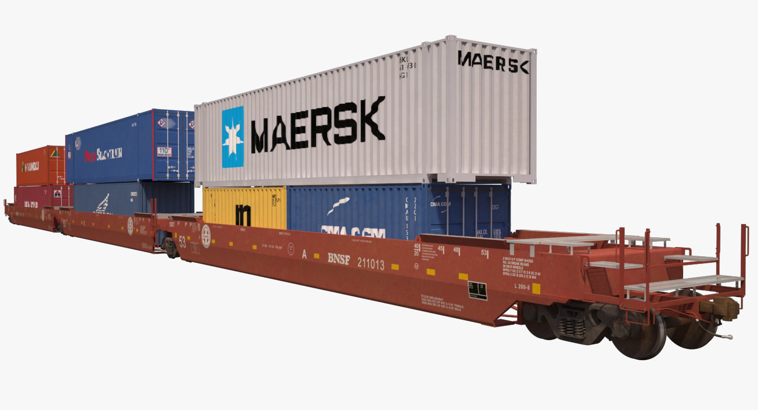 3d double stack s635 containers