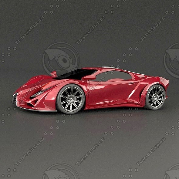 3d concept car model
